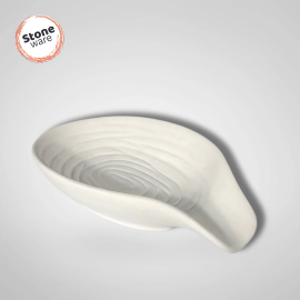 Stoneware Textured Spoon Rest